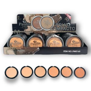 POLVO COMPACTO 6 TONOS PAULIS PM0165 (BOX X 24 UNIDADES)