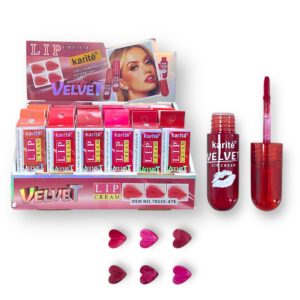 LABIAL LIQUIDO VELVET 6 TONOS 7055847B (BOX X 24 UNIDADES)