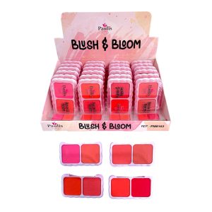 RUBOR DUO CON PROBADOR 4 TONOS PAULIS PM8163 (BOX X 24 UNIDADES)