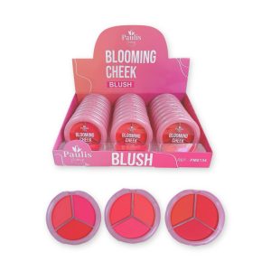 RUBOR TRIO CON PROBADOR 3 TONOS PAULIS PM8134 (BOX X 24 UNIDADES)