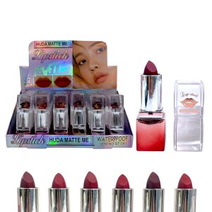 LABIAL EN BARRA 6 TONOS HUDA MATTE ST041 (BOX X 24 UNIDADES)