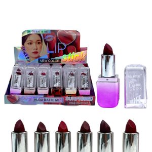 LABIAL EN BARRA 6 TONOS HUDA MATTE ST042 (BOX X 24 UNIDADES)
