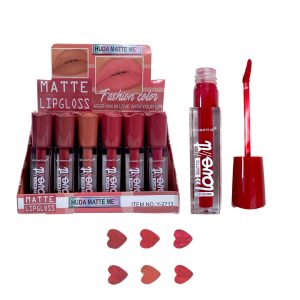 LABIAL LIQUIDO 6 TONOS HUDA MATTE Y2713 (BOX X 24 UNIDADES)